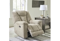 hindmarsh beige power recliner   