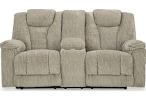 hindmarsh stone power reclining console loveseat   