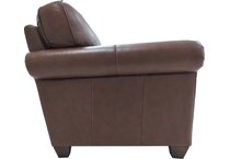 hobson caramel chocolate leather chair   