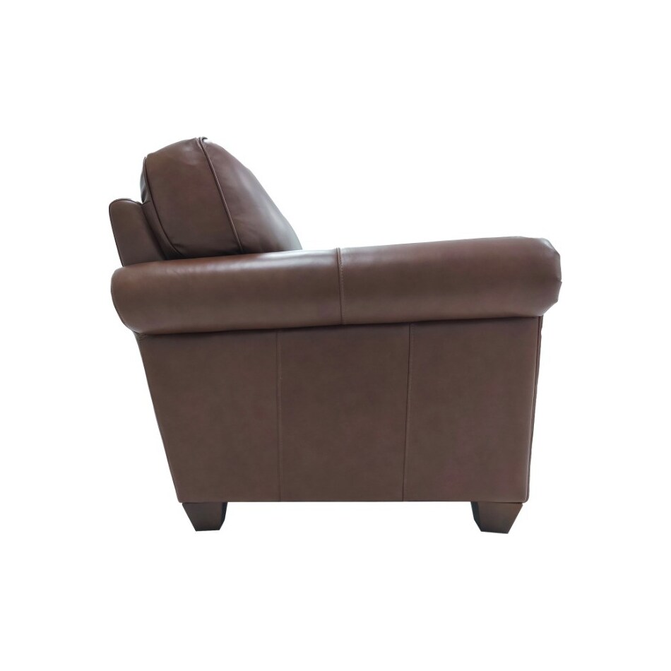 hobson caramel chocolate leather chair   