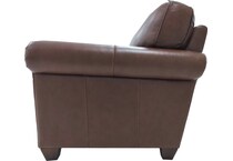 hobson caramel chocolate leather chair   
