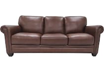 hobson caramel chocolate leather sofa   