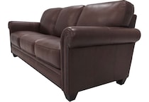 hobson caramel chocolate leather sofa   