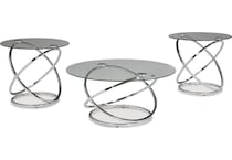 hollynx chrome finish  pack tables   