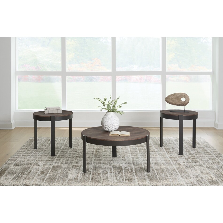horizon hills brown black  pack tables   