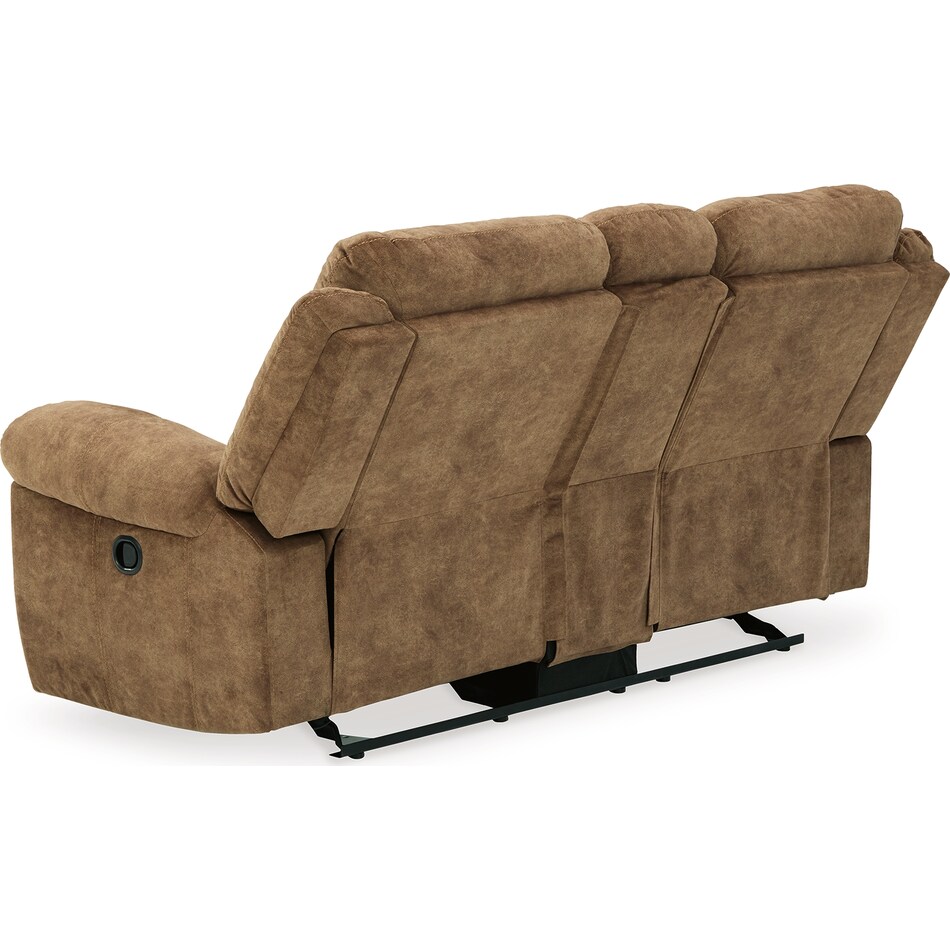 huddle up nutmeg reclining console loveseat   