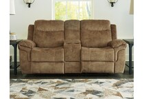huddle up reclining console loveseat   