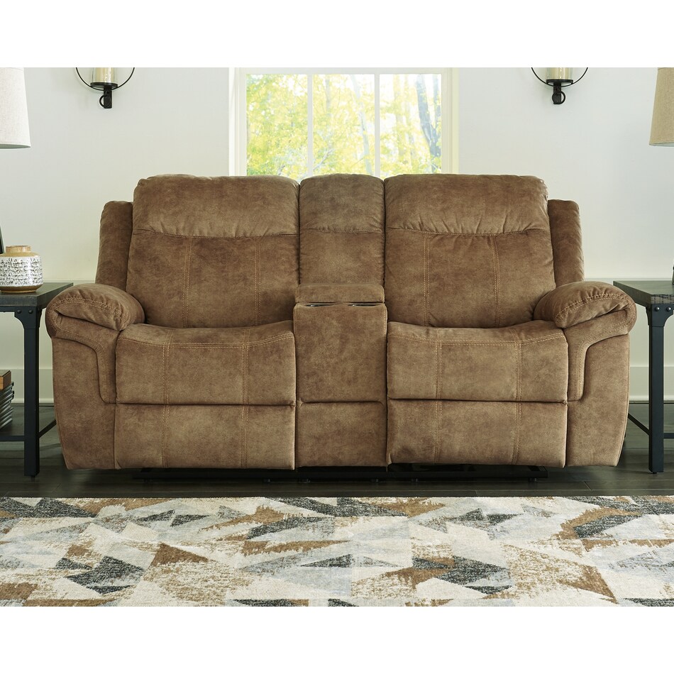 huddle up reclining console loveseat   