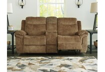 huddle up reclining console loveseat   