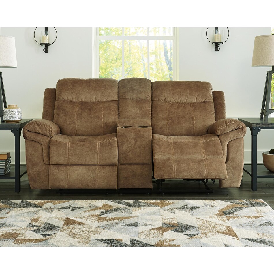 huddle up reclining console loveseat   