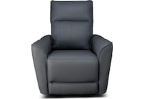 hunter grey power leather rocker recliner   