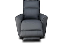 hunter grey power leather rocker recliner   