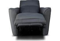 hunter grey power leather rocker recliner   