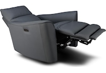 hunter grey power leather rocker recliner   