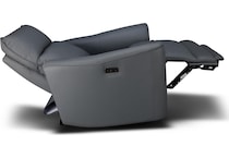 hunter grey power leather rocker recliner   