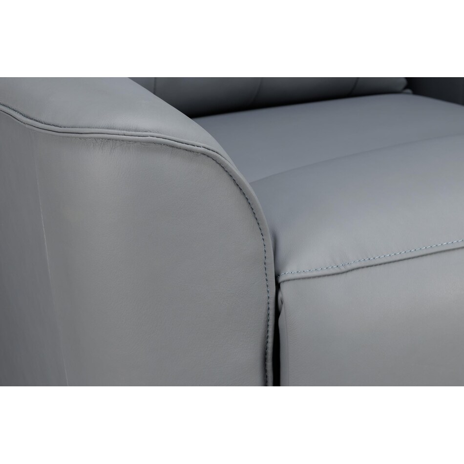 hunter grey power leather rocker recliner   