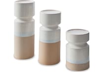 hurston ivory brown candle stick   