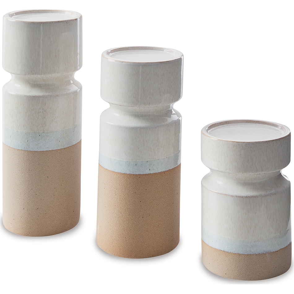 hurston ivory brown candle stick   
