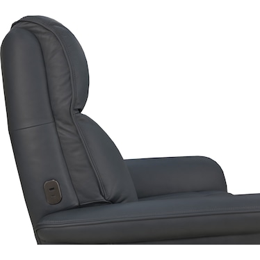 HUSON LEATHER SWIVEL RECLINER