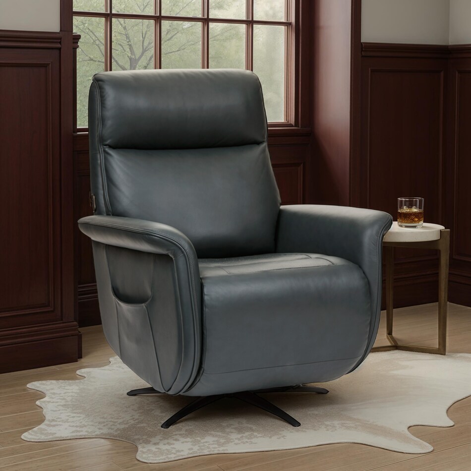 huson power leather massage heat recliner   
