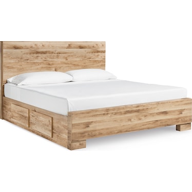 HYANNA PANEL BED WITH 4  STORAGE DRAWERS