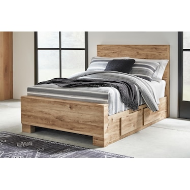 HYANNA PANEL BED WITH 4  STORAGE DRAWERS