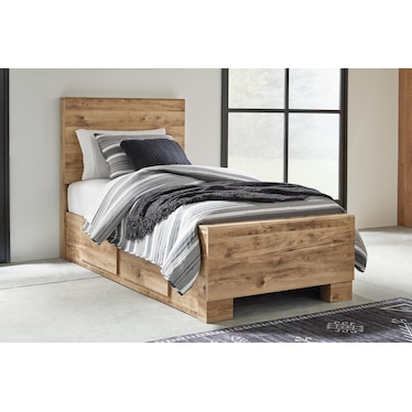 HYANNA TWIN PANEL BED WITH 2 SIDE DRAWER