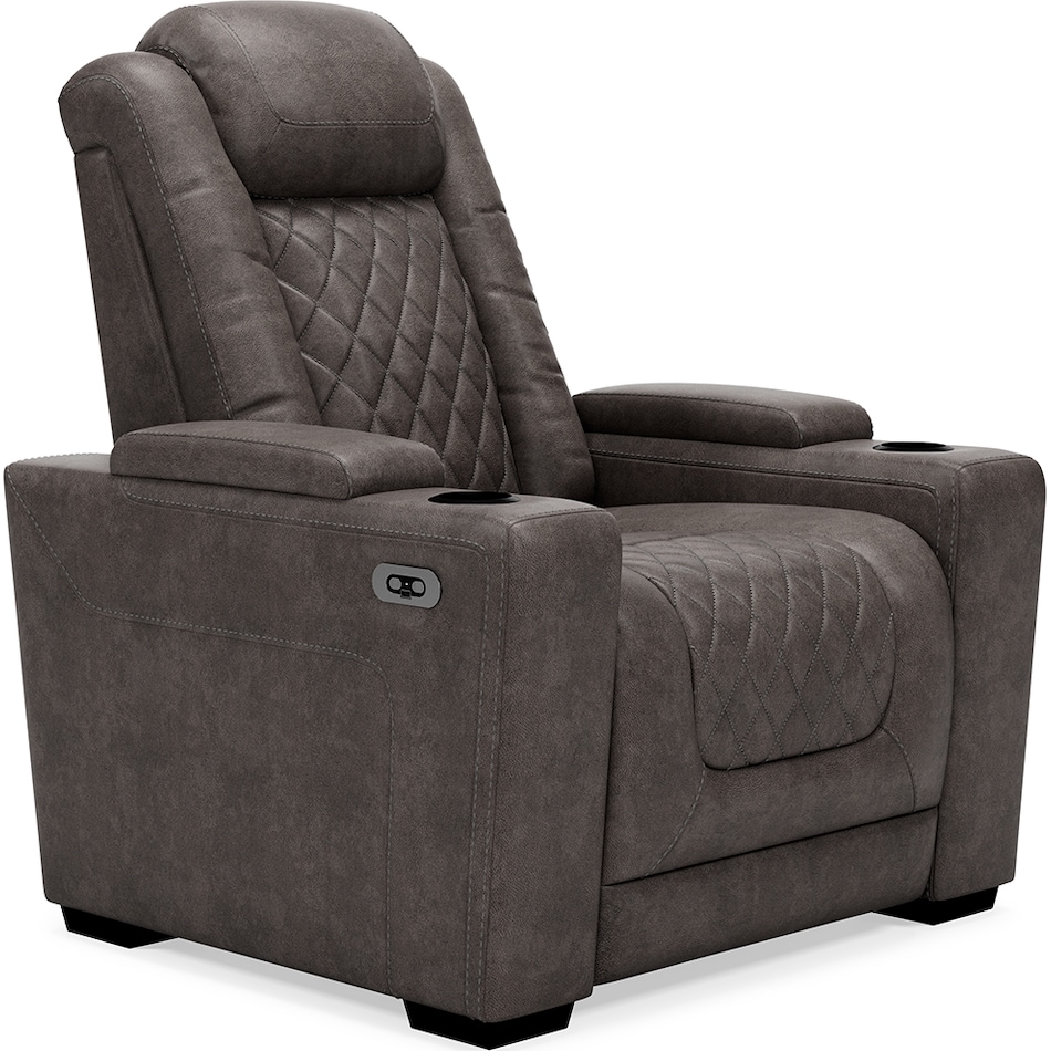 hyllmont grey power recliner   