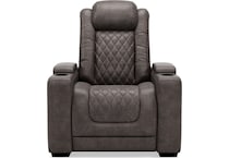 hyllmont grey power recliner   