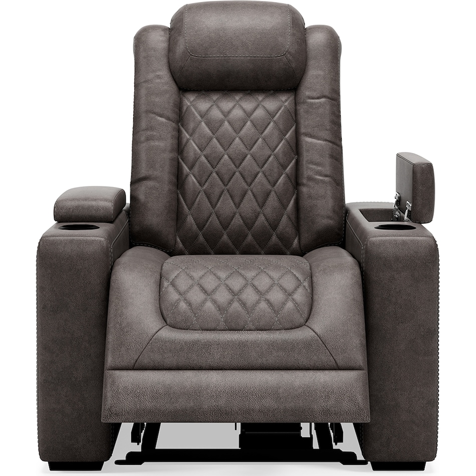 hyllmont grey power recliner   