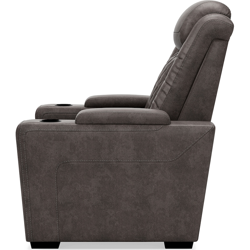 hyllmont grey power recliner   