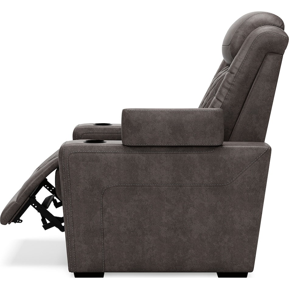 hyllmont grey power recliner   