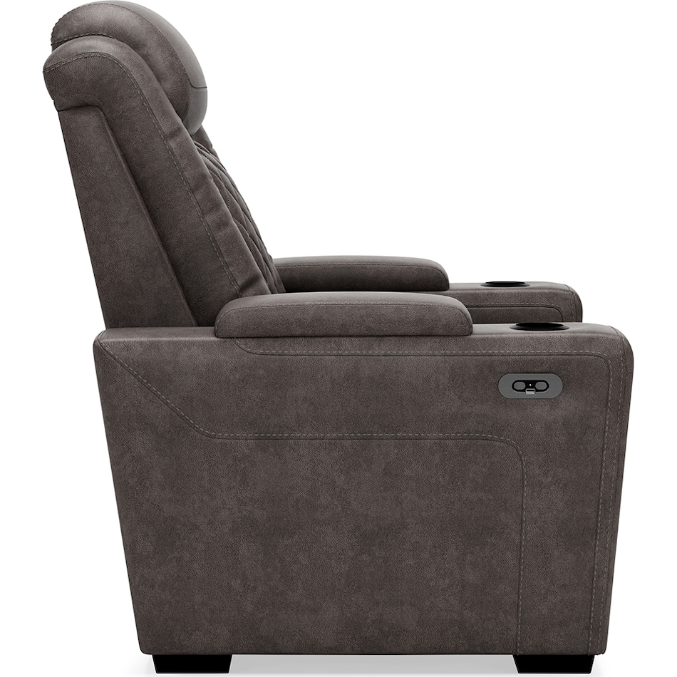 hyllmont grey power recliner   