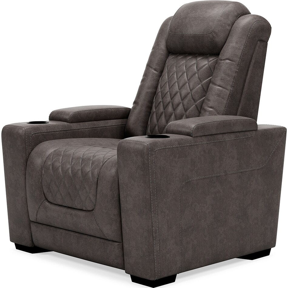 hyllmont grey power recliner   