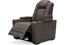 hyllmont grey power recliner   