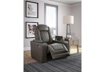 hyllmont grey power recliner   