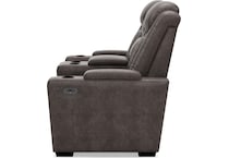 hyllmont grey power reclining console loveseat   