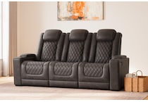 hyllmont grey power reclining sofa   