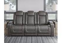 hyllmont grey power reclining sofa   