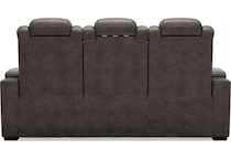 hyllmont grey power reclining sofa   