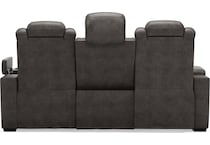 hyllmont grey power reclining sofa   