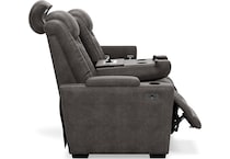 hyllmont grey power reclining sofa   