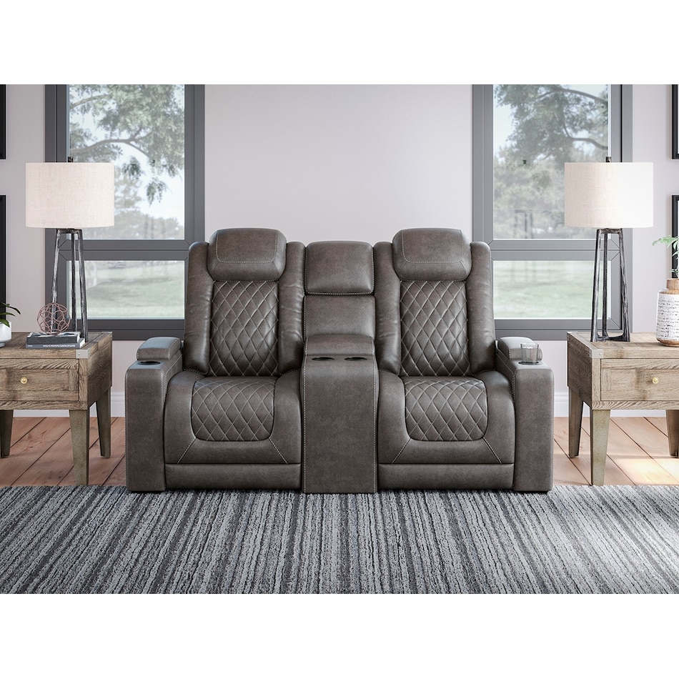 hyllmont power reclining console loveseat   