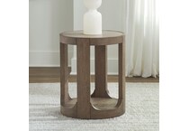 indi burnished clay chairside table   