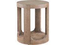 indi burnished clay chairside table   