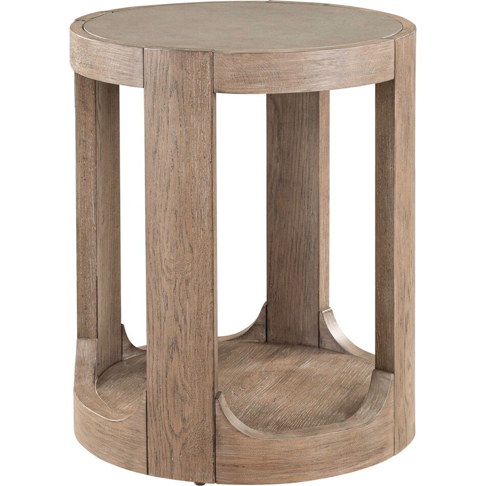indi burnished clay chairside table   