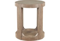 indi burnished clay chairside table   