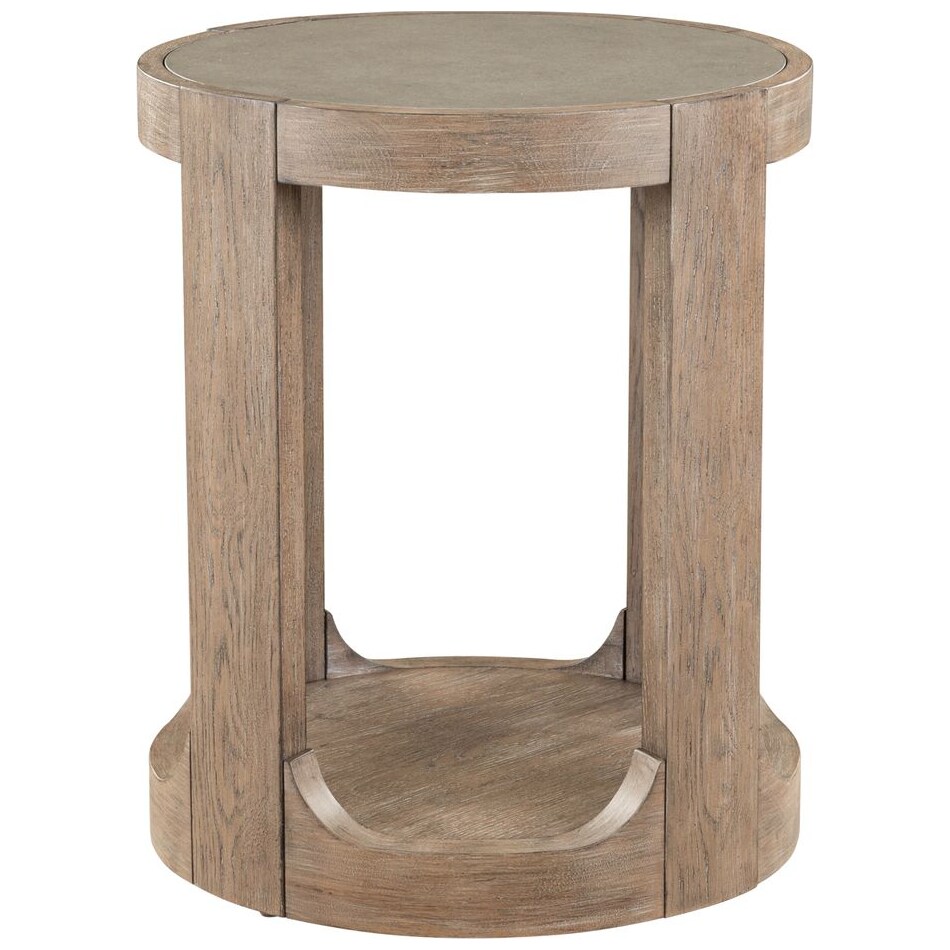 indi burnished clay chairside table   