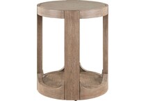 indi burnished clay chairside table   