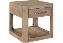 indi burnished clay end table   
